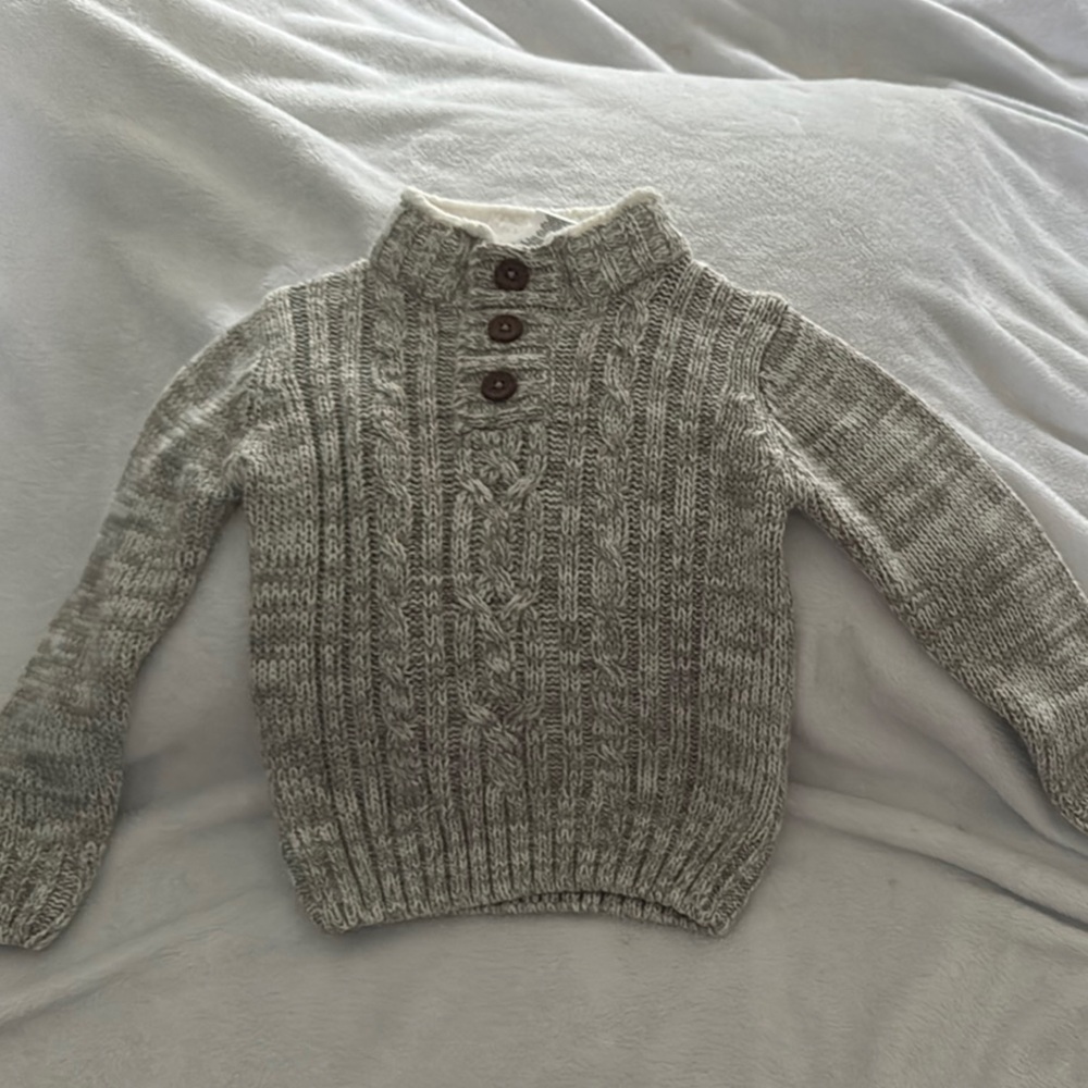 Cozy Gray Knit Sweater for Kids